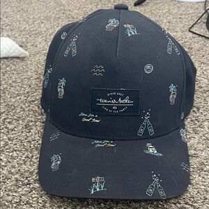 Travis Mathew Navy Hat with Light Blue and White Accents